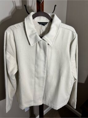 Banana Republic Women's Cream Collared Blazer Jacket